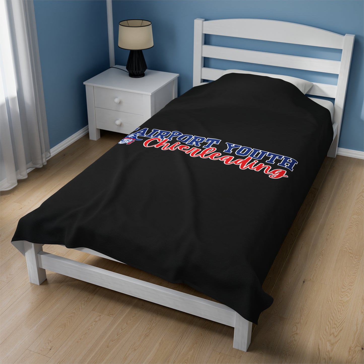 Fairport Football and Cheer Velveteen Plush Blanket