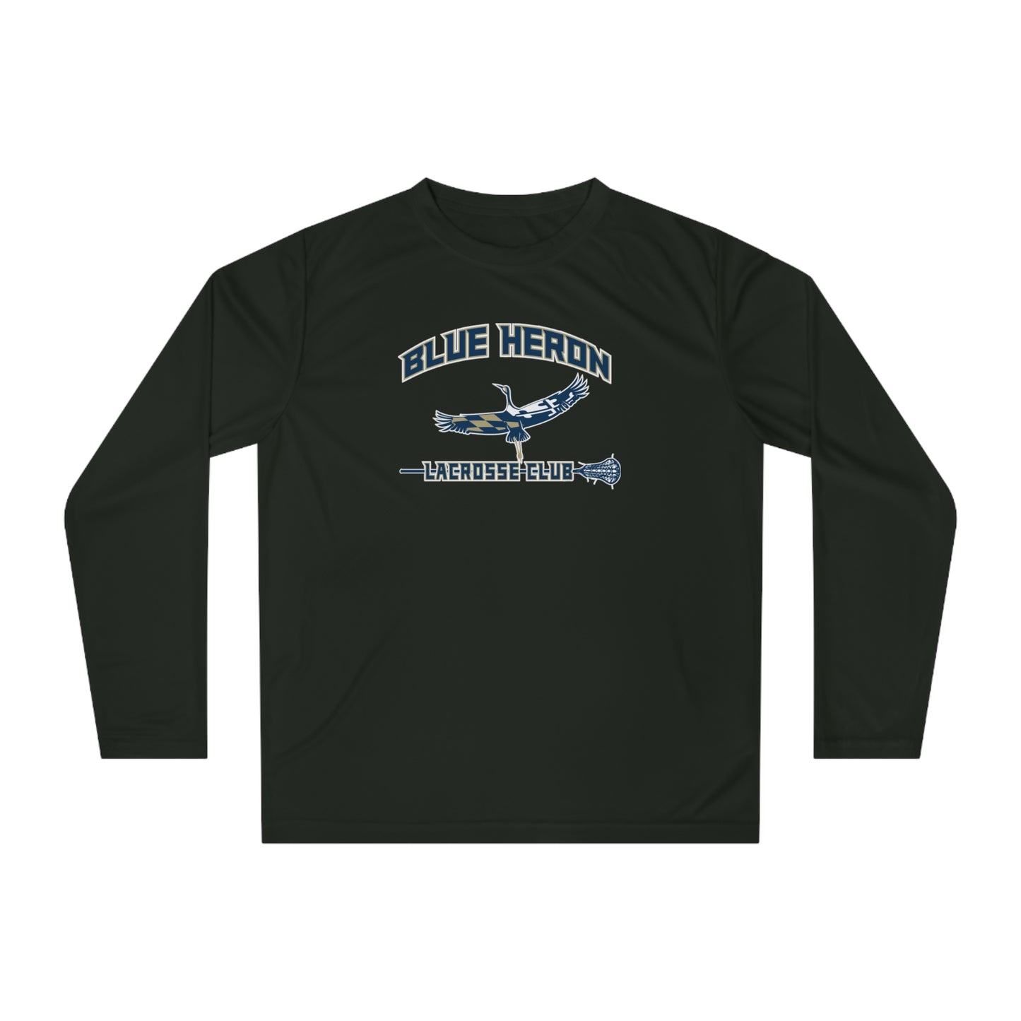 Adult Blue Heron Lax Performance Long Sleeve