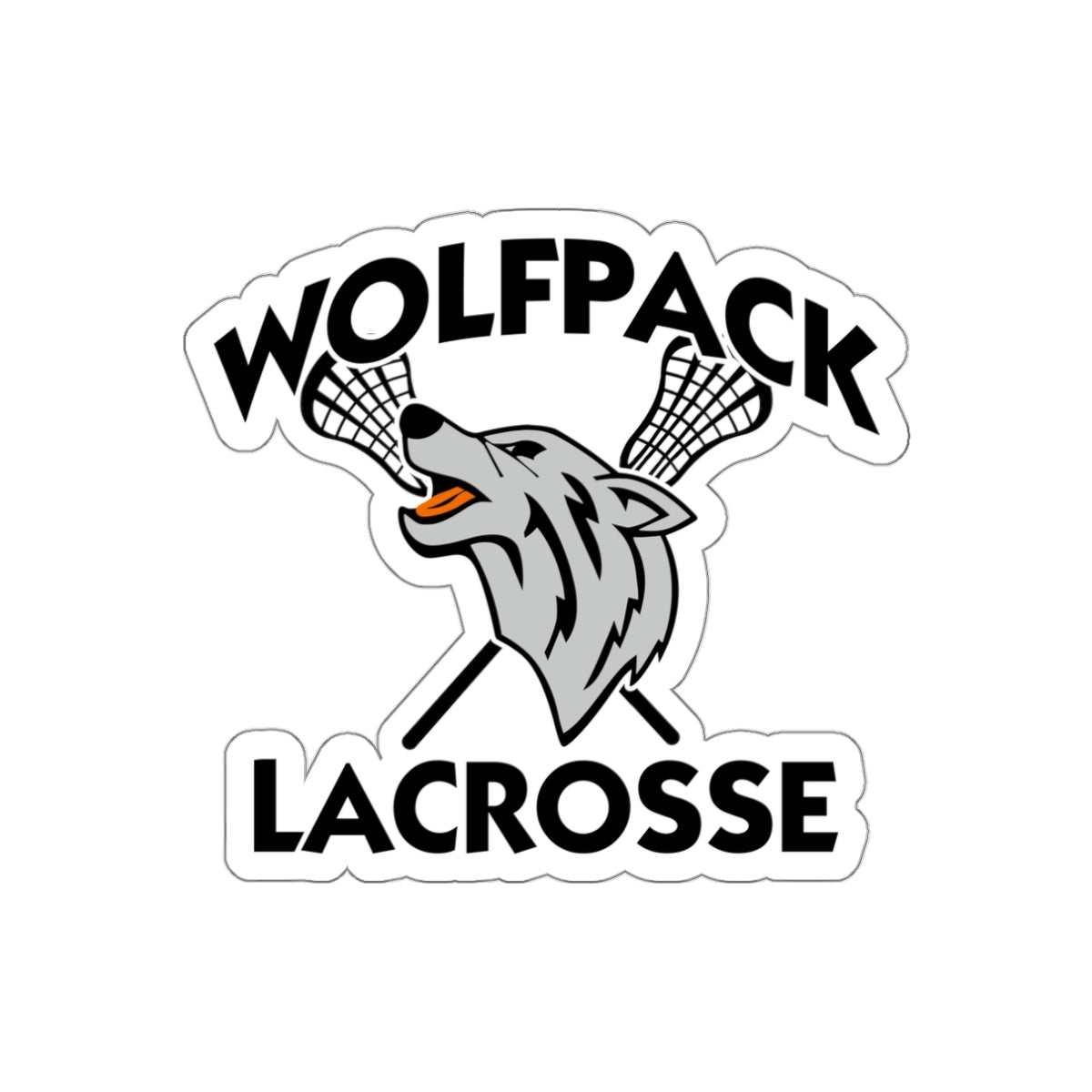 Wolfpack Lacrosse Die-Cut Sticker