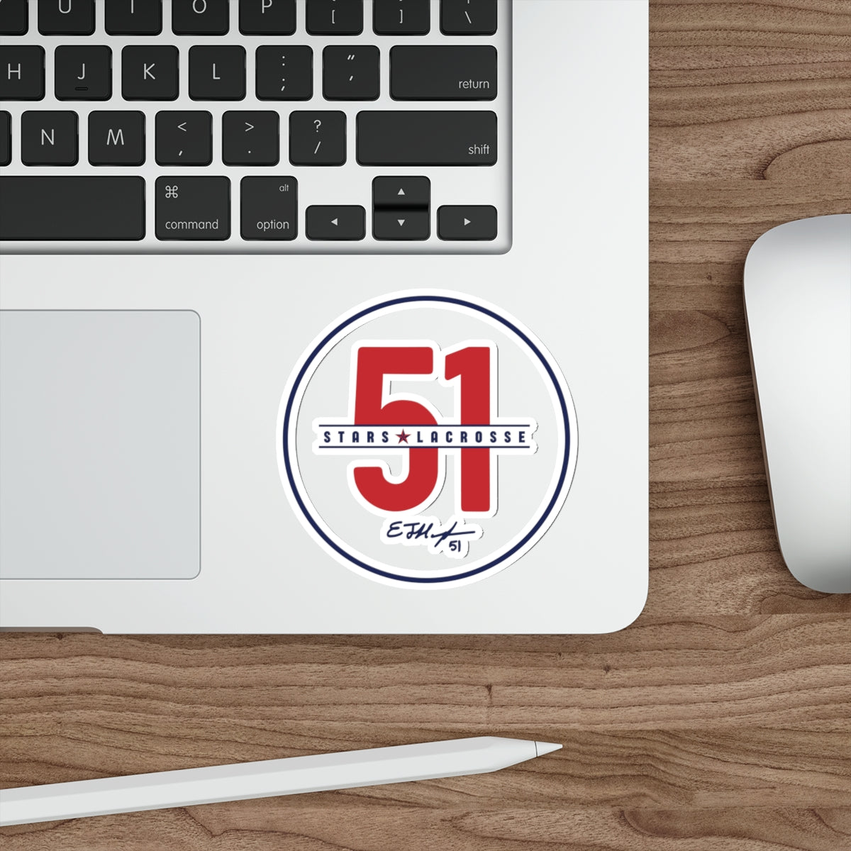 51 Stars Lacrosse Die-Cut Stickers