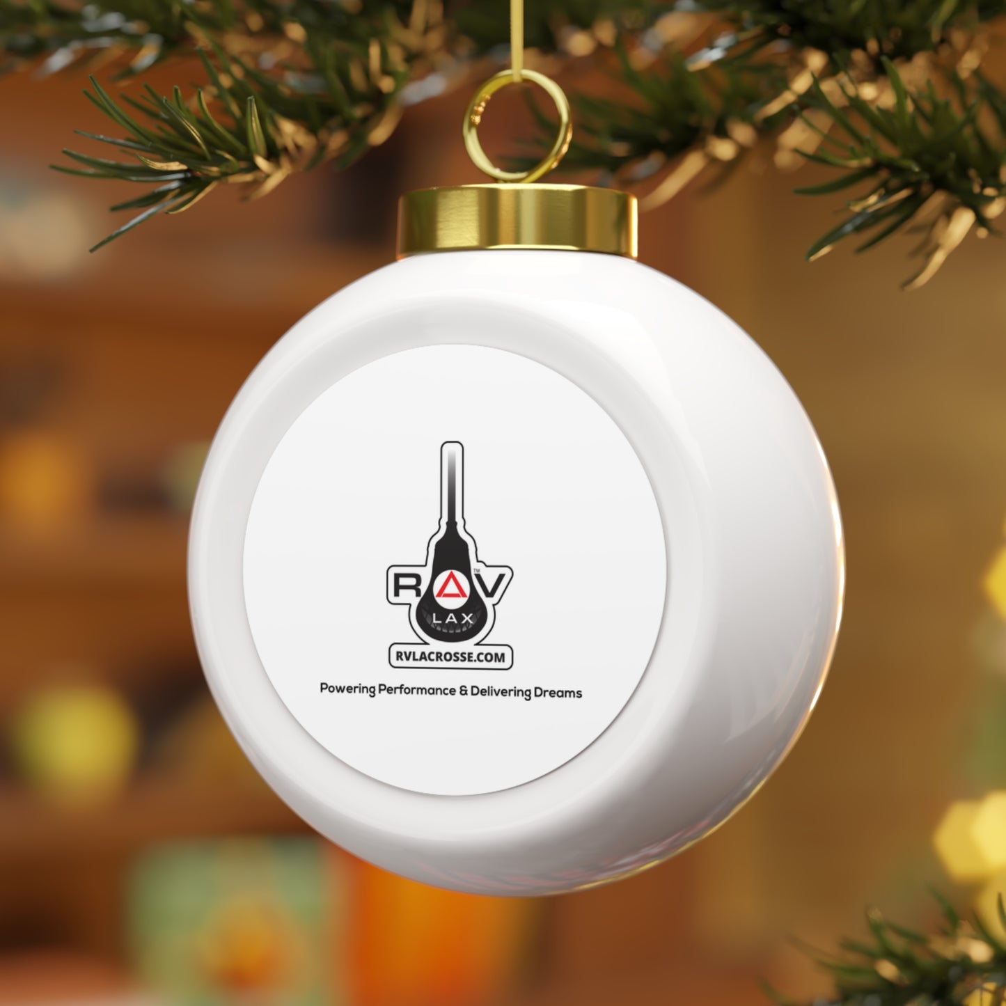RV Lacrosse Christmas Ball Ornament