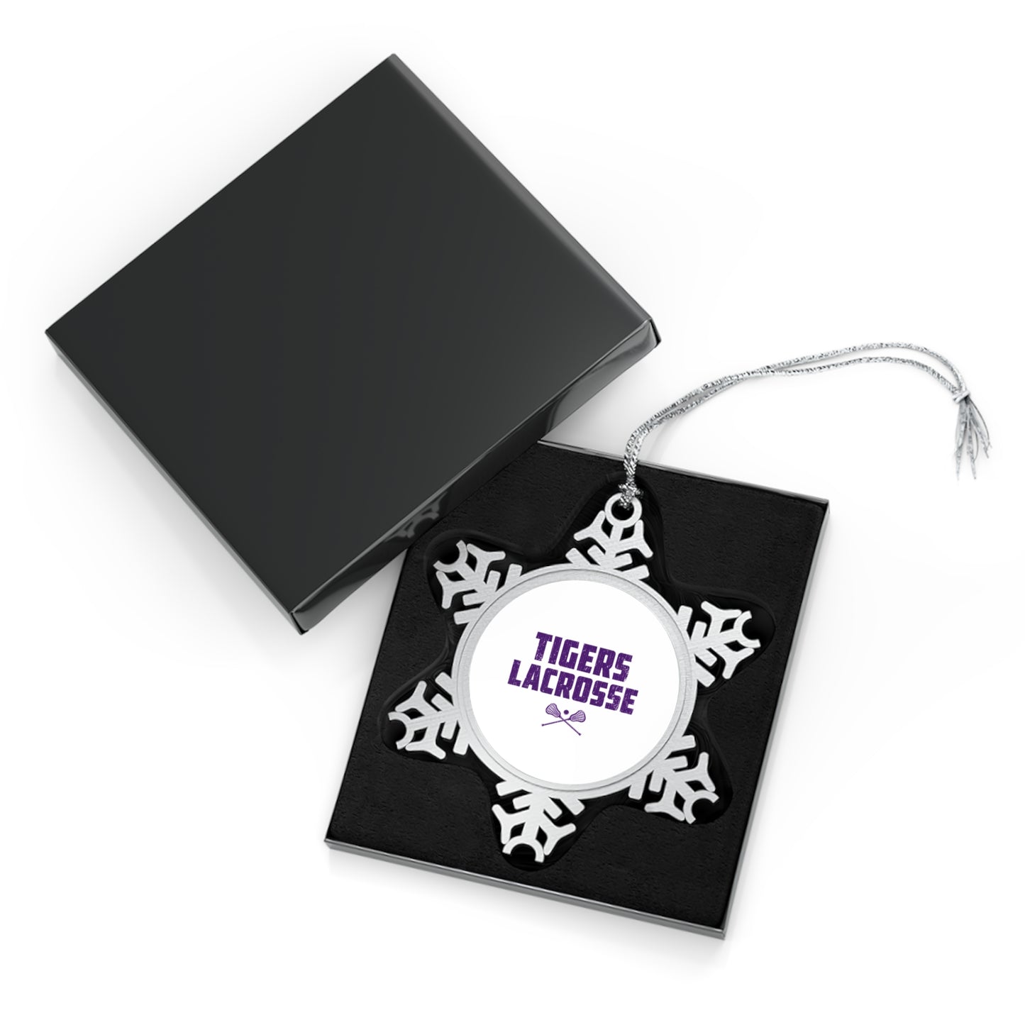 Tiger Lax Pewter Snowflake Ornament