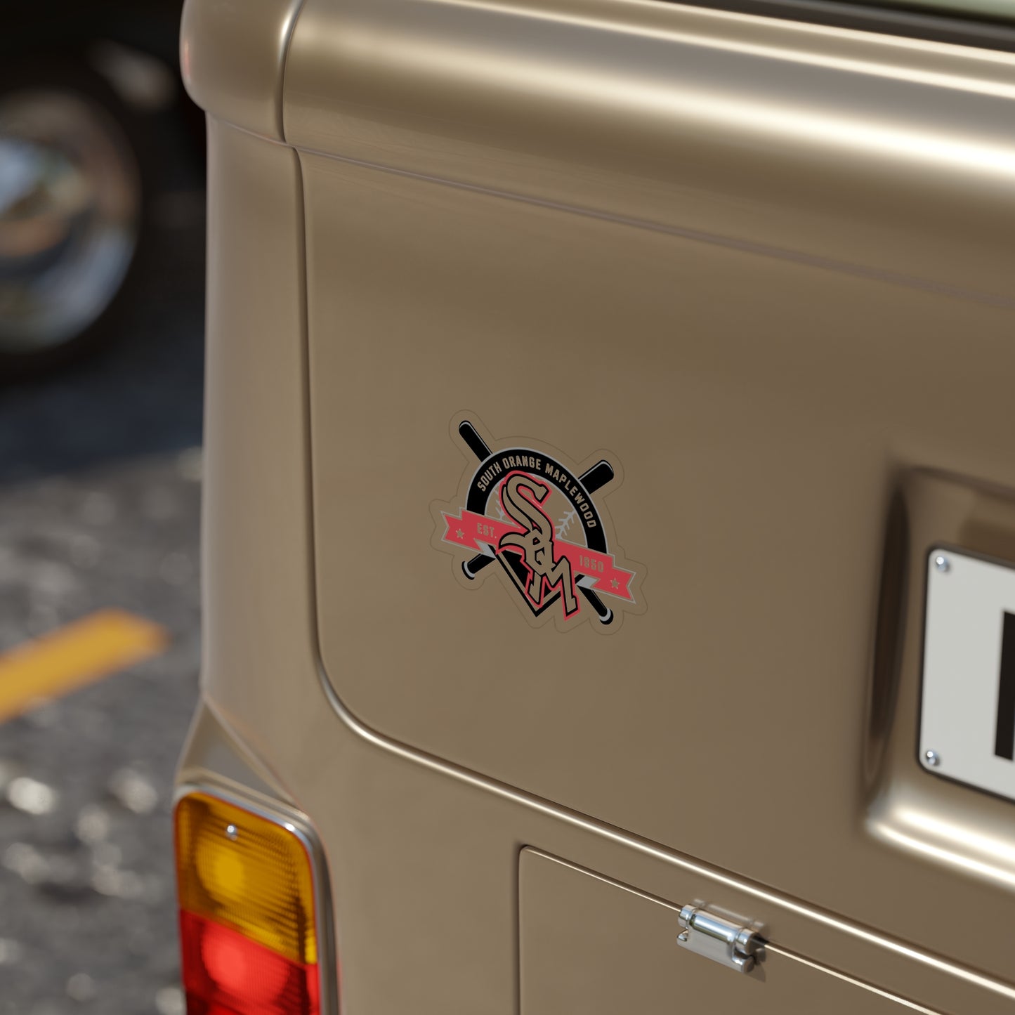 South Orange Maplewood Baseball Transparent Die-Cut Outdoor Sticker