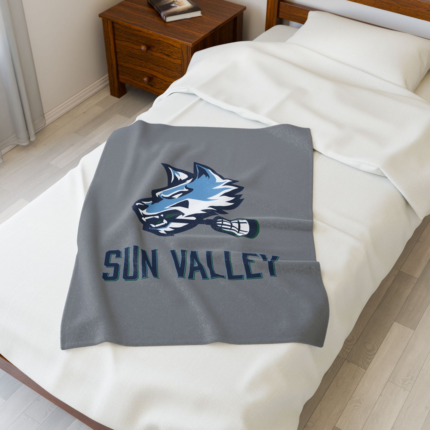 Sun Valley Lacrosse Velveteen Plush Blanket