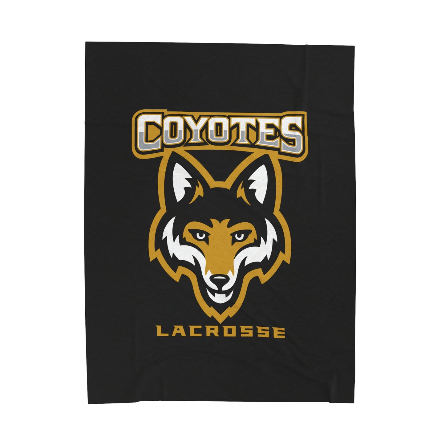 Coyotes Lacrosse Velveteen Plush Blanket (60" x 80")