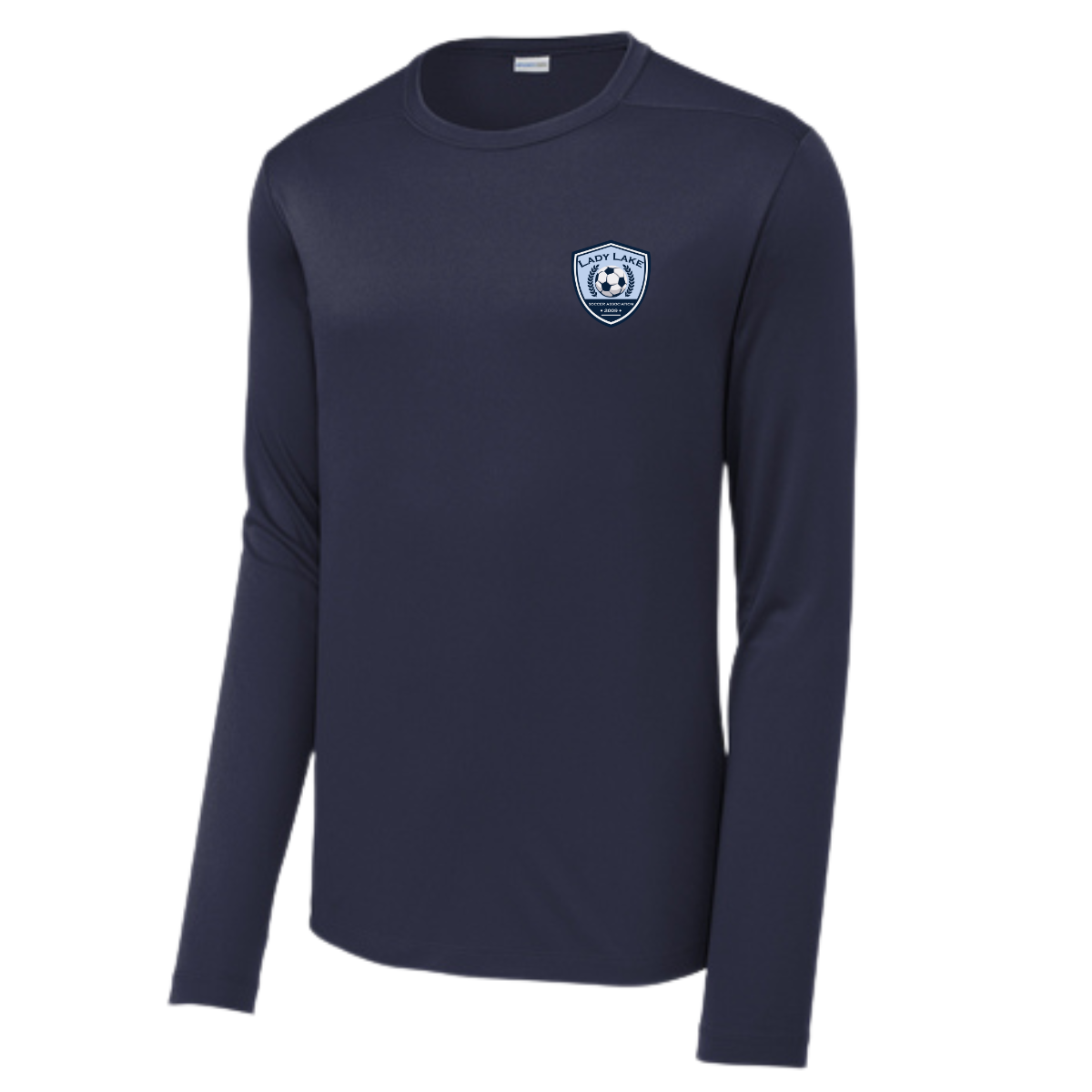 Adult Lady Lake Soccer Association Sport-Tek Posi UV Pro LS Tee