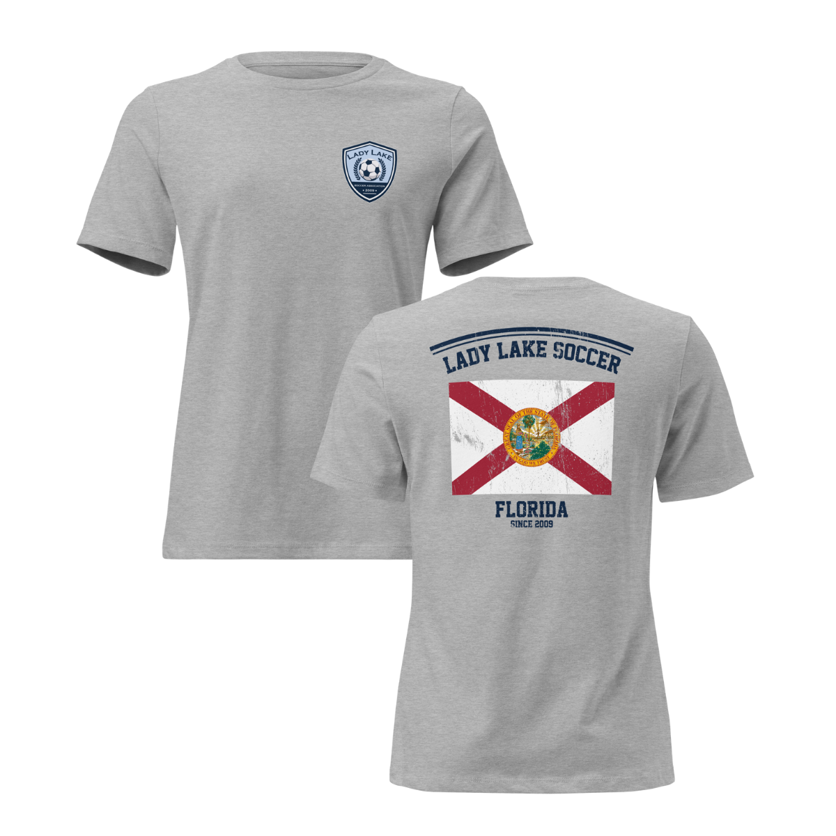 Women's Lady Lake Soccer Association Bella + Canvas Relaxed T-Shirt