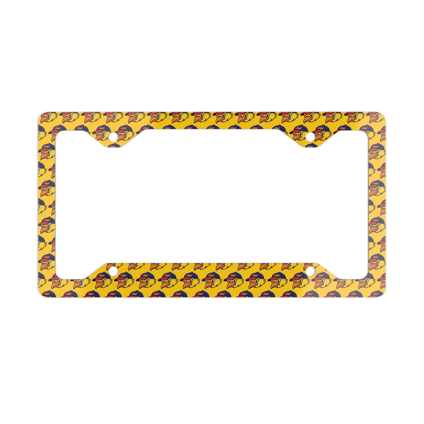 Mudhens Baseball Metal License Plate Frame