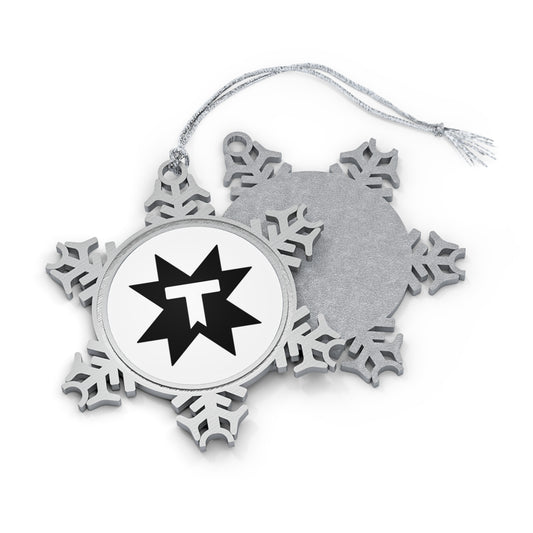 Thump Lacrosse Pewter Snowflake Ornament