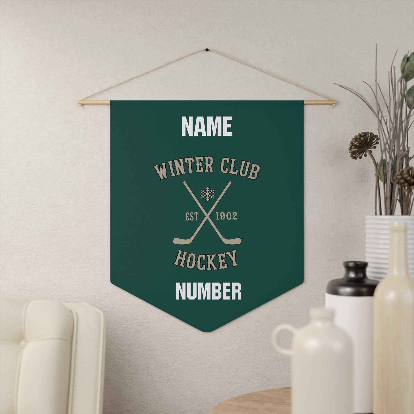Personalization - Winter Club Lacrosse Pennant