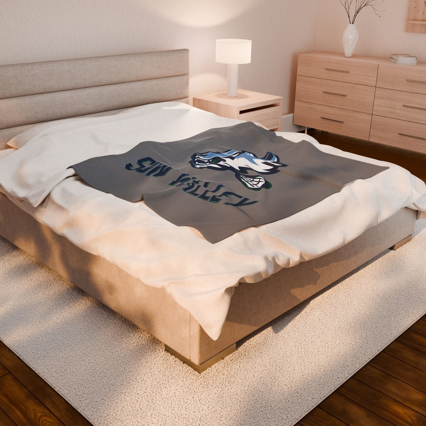 Sun Valley Lacrosse Velveteen Plush Blanket