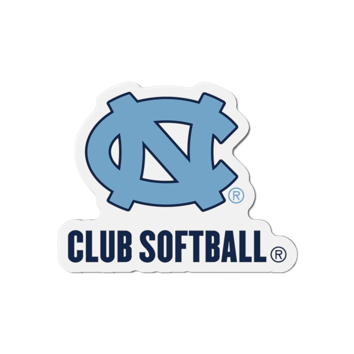 UNC Club Softball Die Cut Magnet