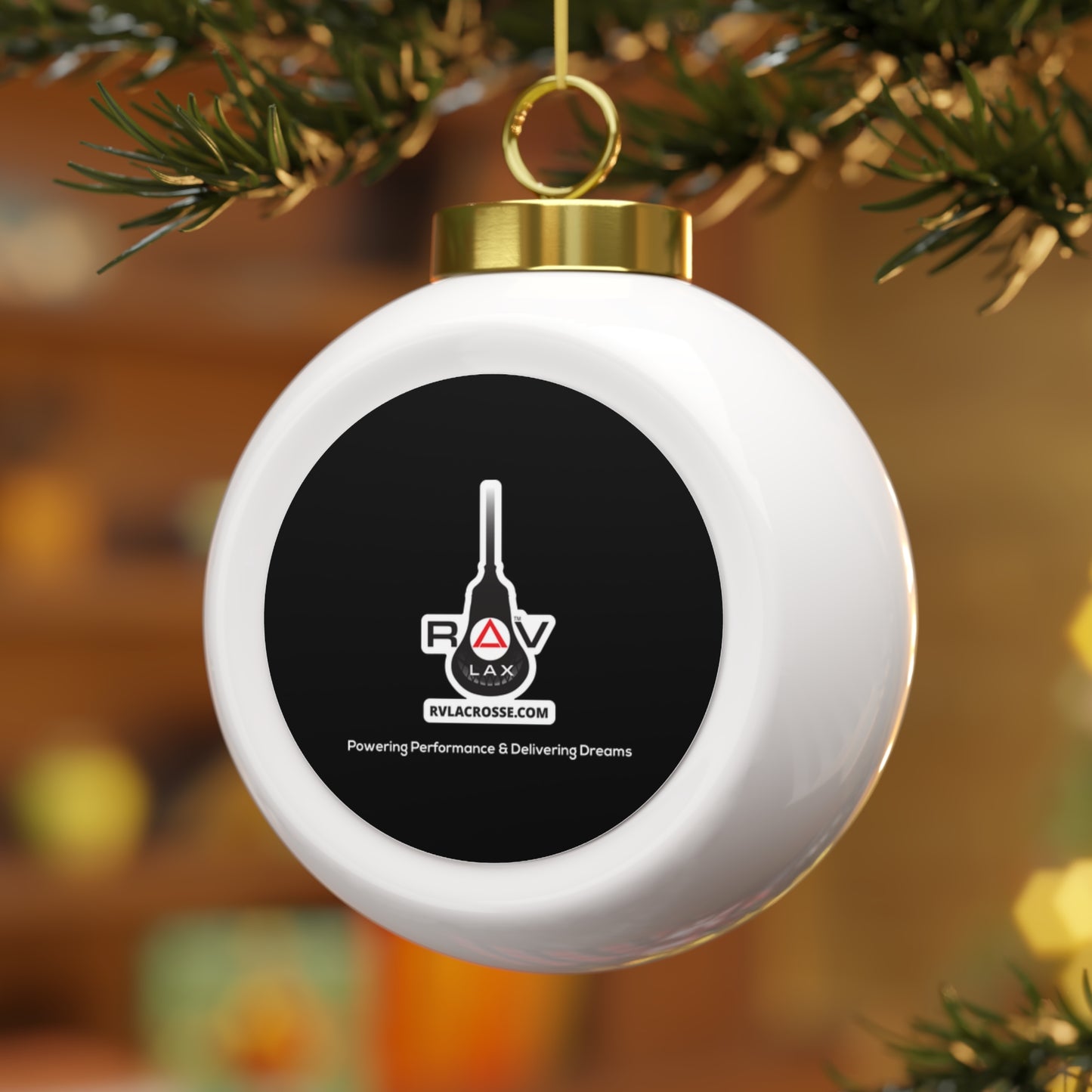 RV Lacrosse Christmas Ball Ornament