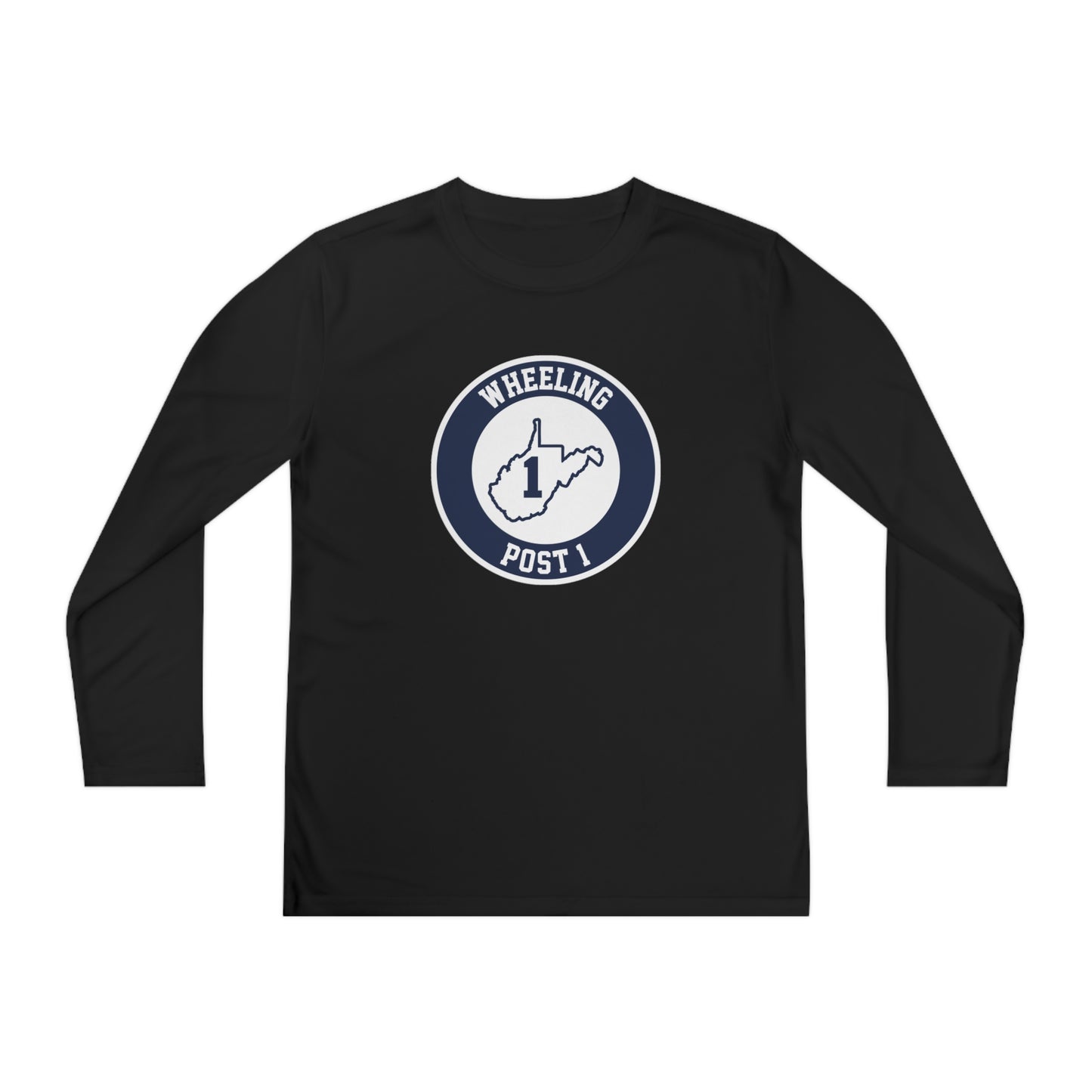 Youth Wheeling Post 1 Sport-Tek Performance Long Sleeve Shirt