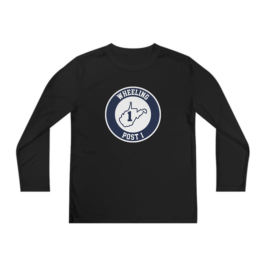 Youth Wheeling Post 1 Sport-Tek Performance Long Sleeve Shirt
