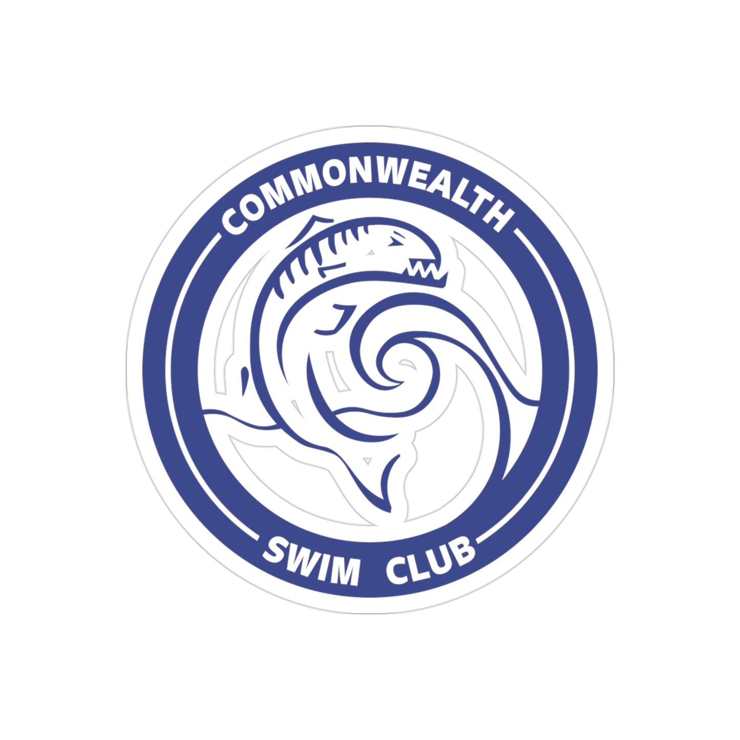 Commonwealth Swim Transparent Outdoor Sticker