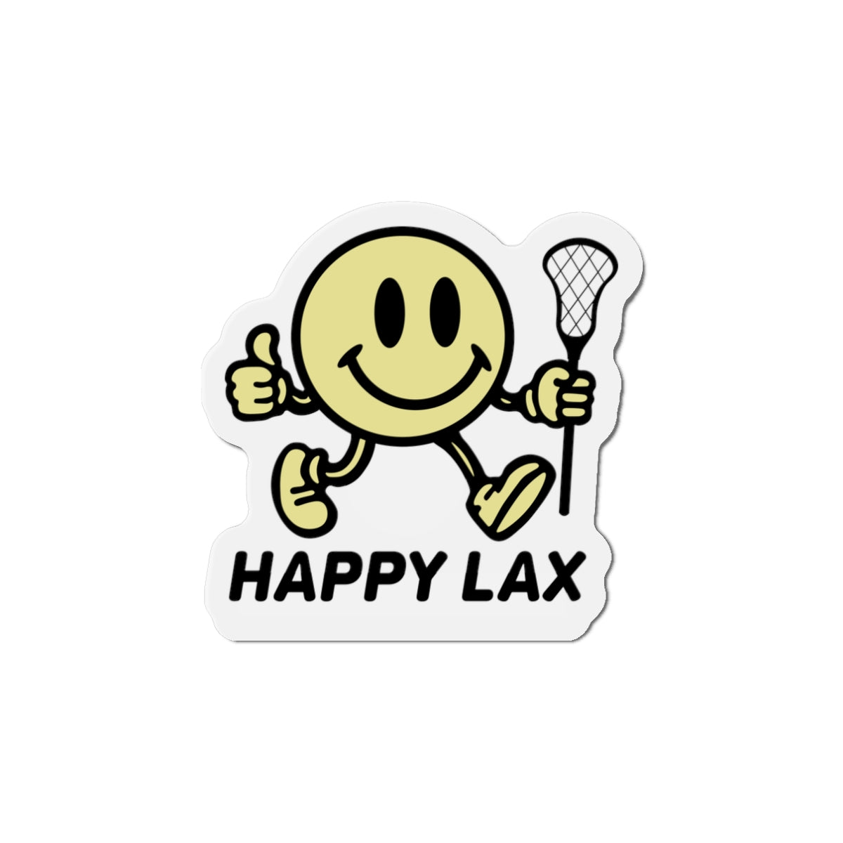 Happy Lax Die-Cut Magnet