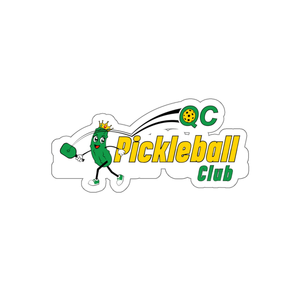 QC Pickleball Die-Cut Sticker