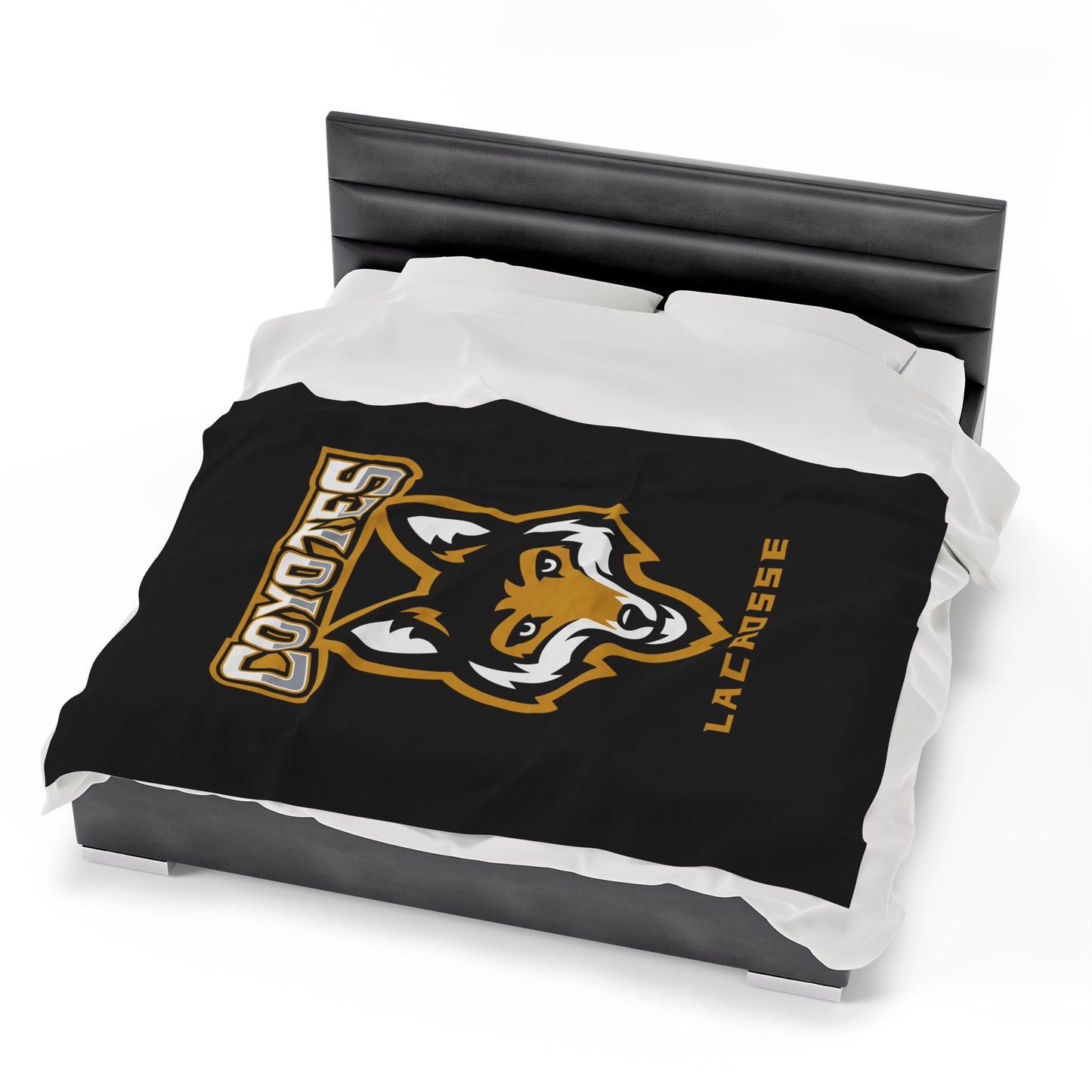 Coyotes Lacrosse Velveteen Plush Blanket (60" x 80")
