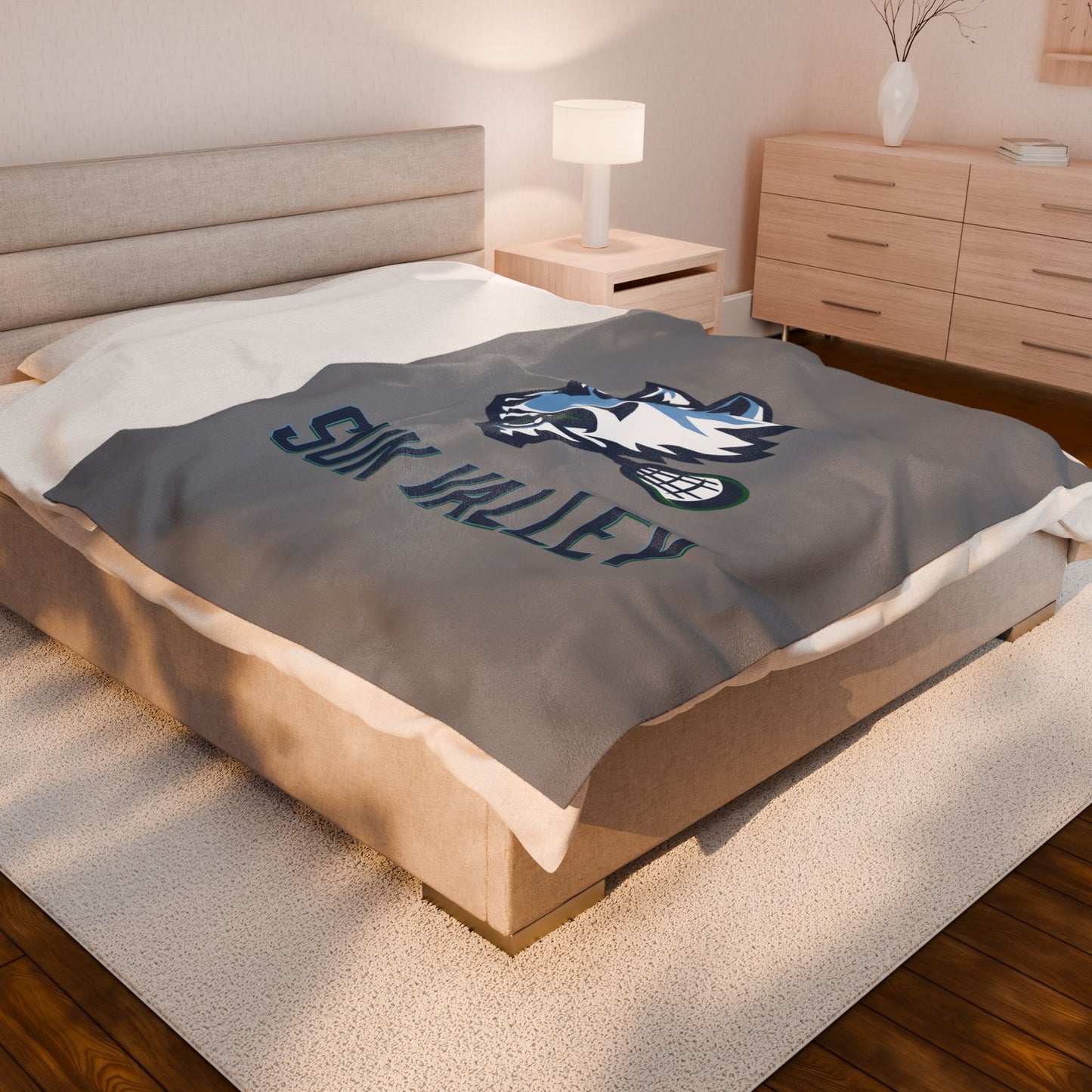 Sun Valley Lacrosse Velveteen Plush Blanket