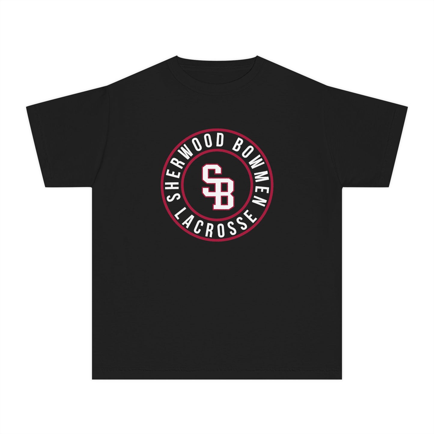 Youth Sherwood High School Lacrosse Comfort Colors Garment Dyed T-Shirt