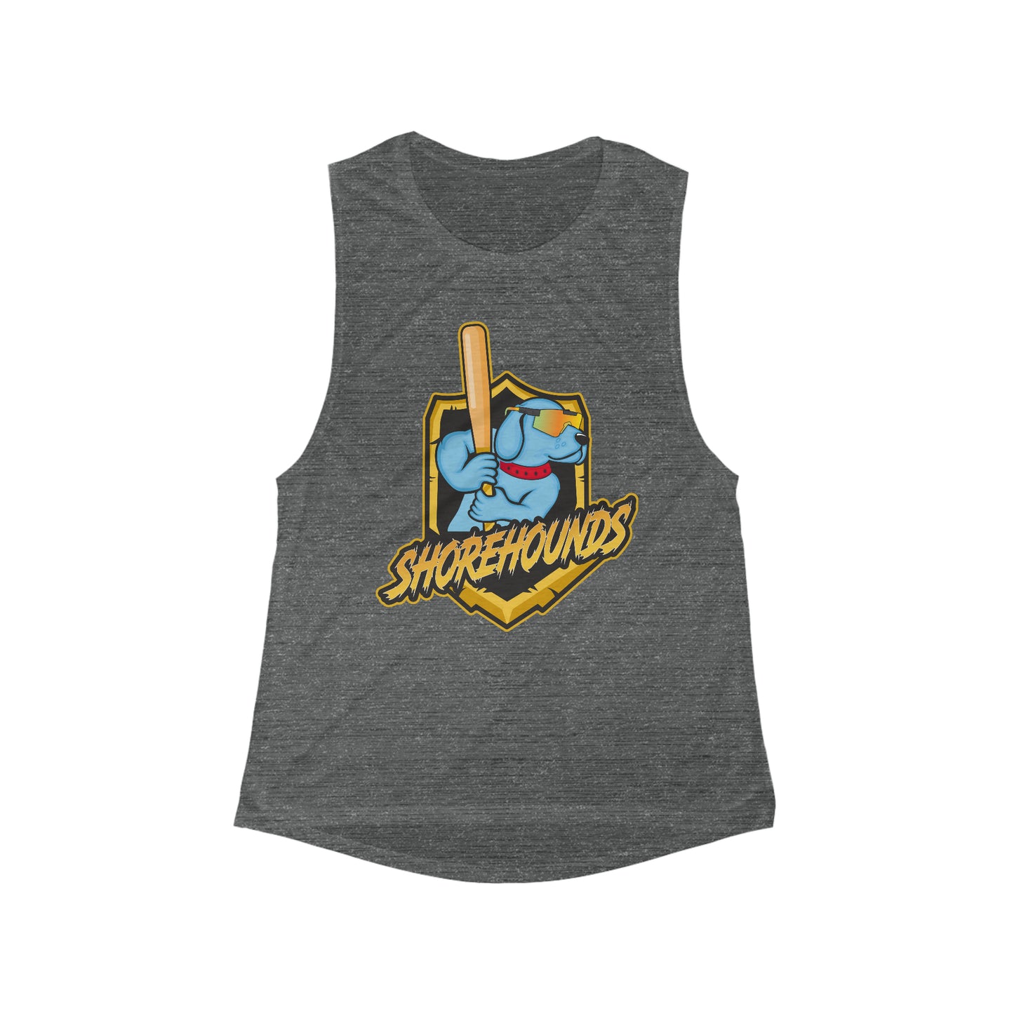 Women's Shorehounds Softball Bella + Canvas Flowy Scoop Sport Tank