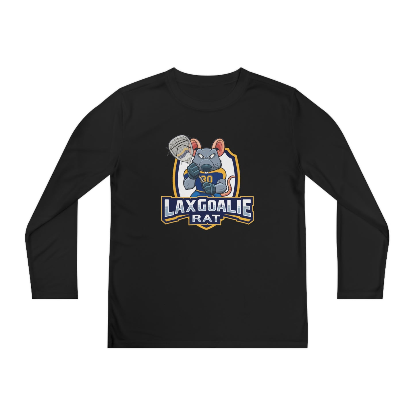 Youth Lax Goalie Rat Sport-Tek Performance Long Sleeve
