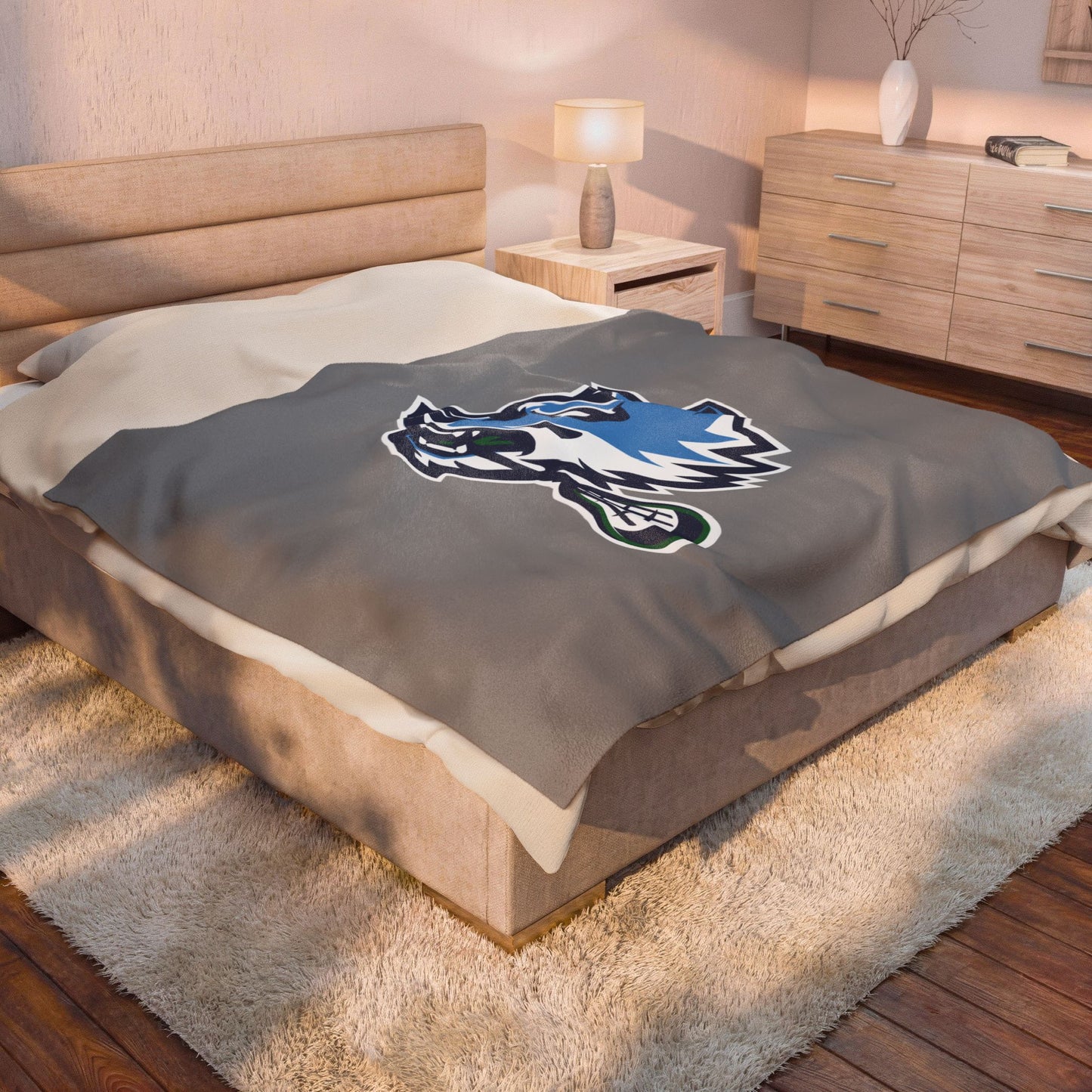 Sun Valley Lacrosse Velveteen Plush Blanket