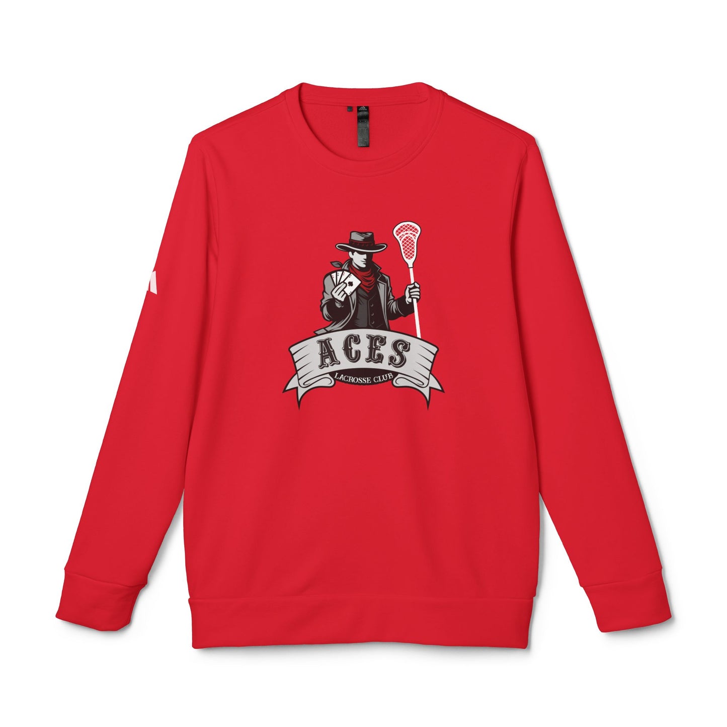 Adult Aces Lacrosse Adidas Fleece Crewneck Sweatshirt
