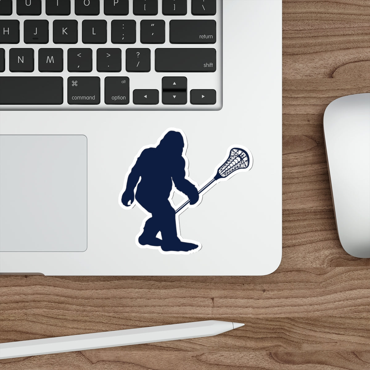 Sasquatch Lacrosse Die Cut Sticker