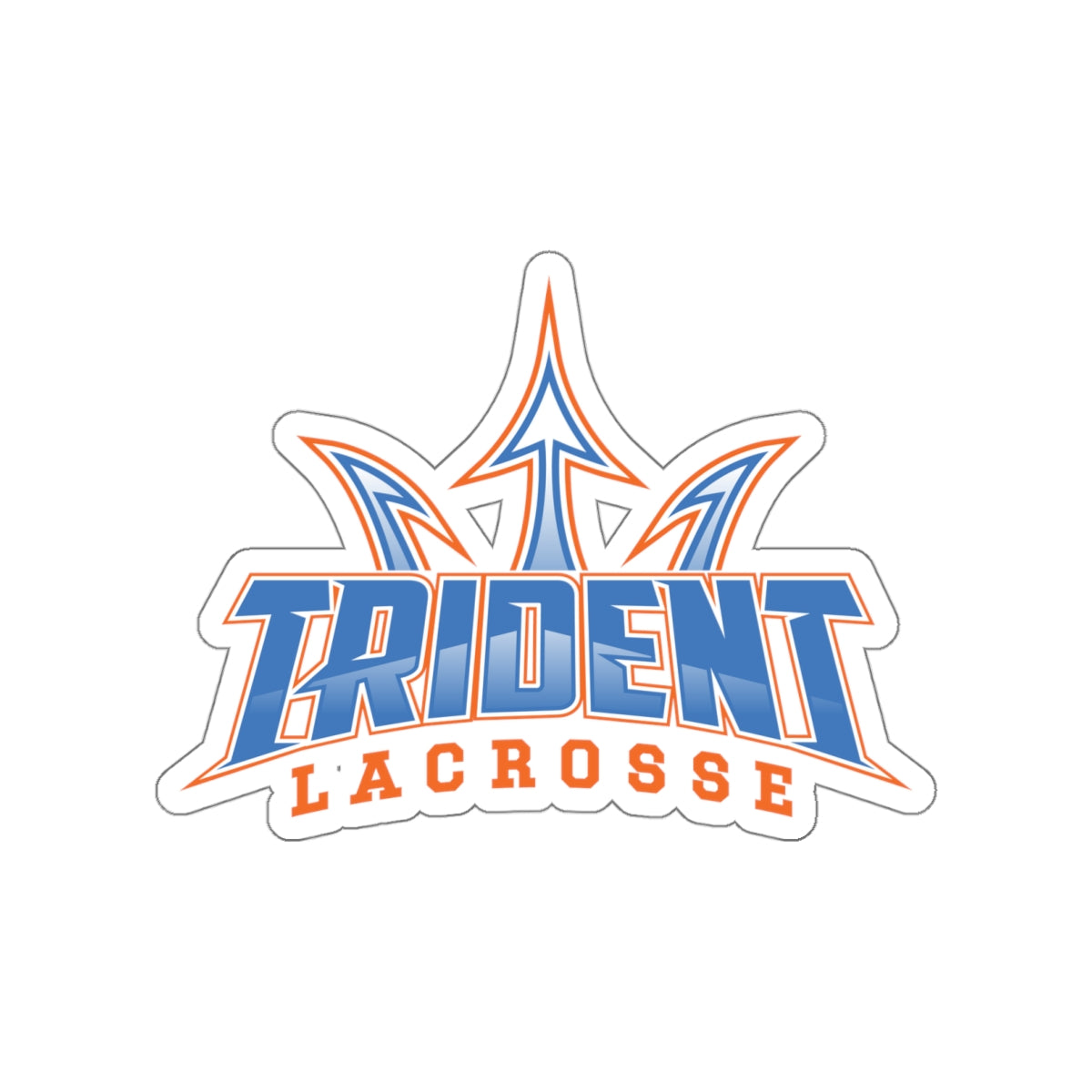 Trident Lacrosse Die-Cut Stickers