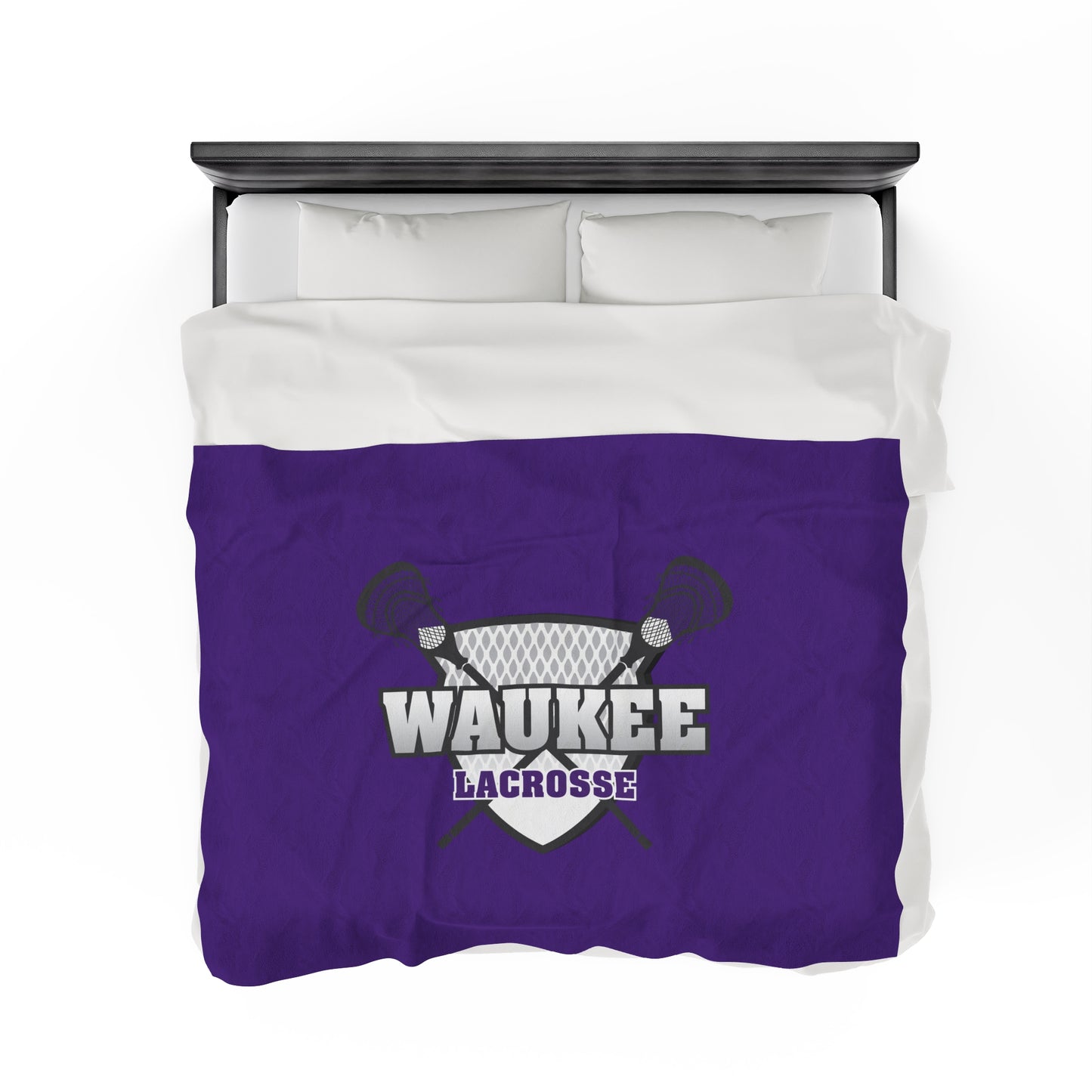 Waukee Lacrosse Velveteen Plush Blanket (60" x 80")