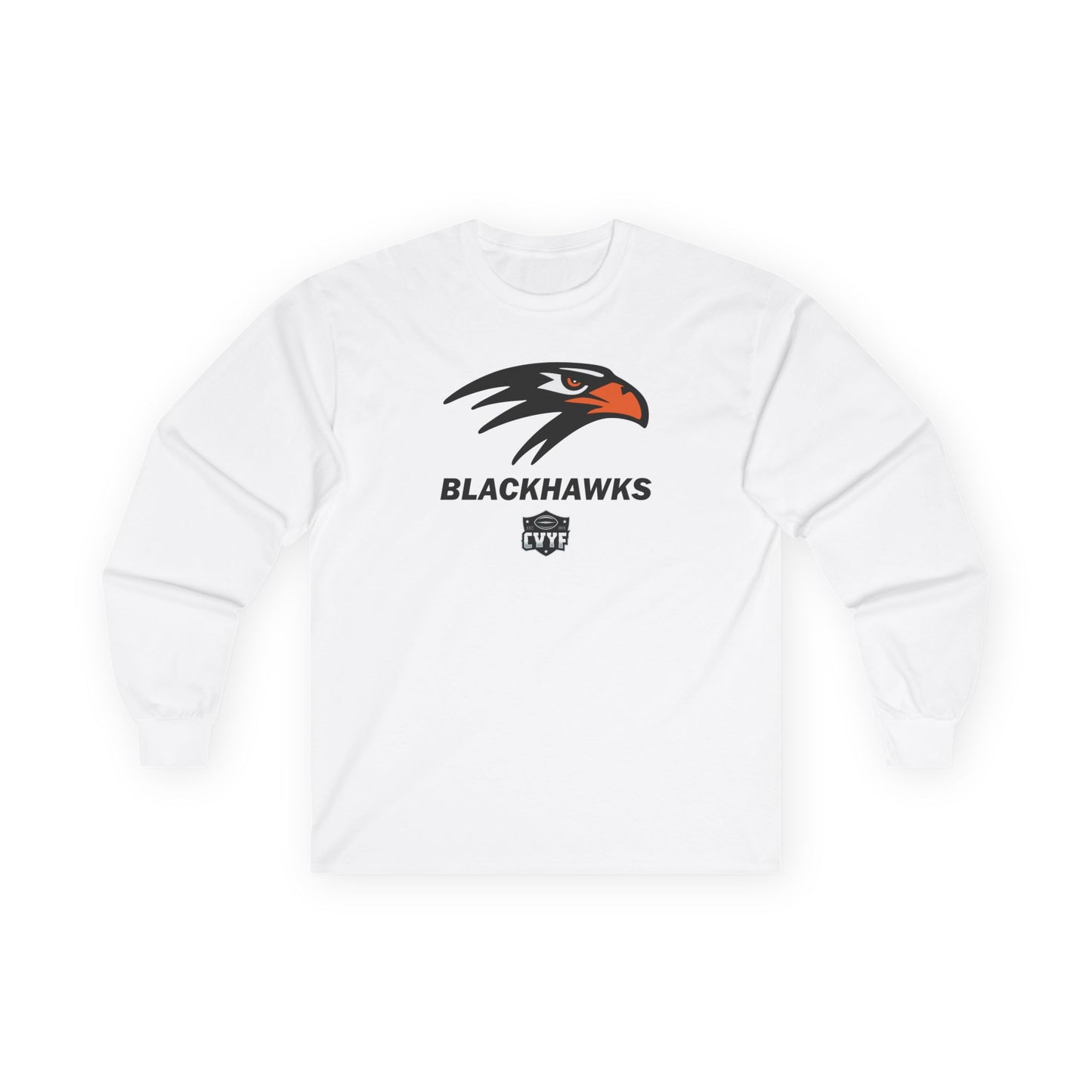 Adult Bloomer Blackhawks Gildan Ultra Cotton Long Sleeve