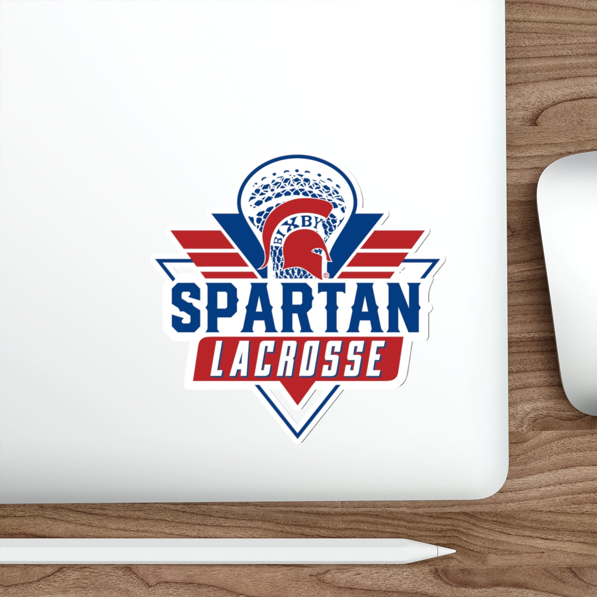 Bixby Spartan Lacrosse Die Cut Stickers