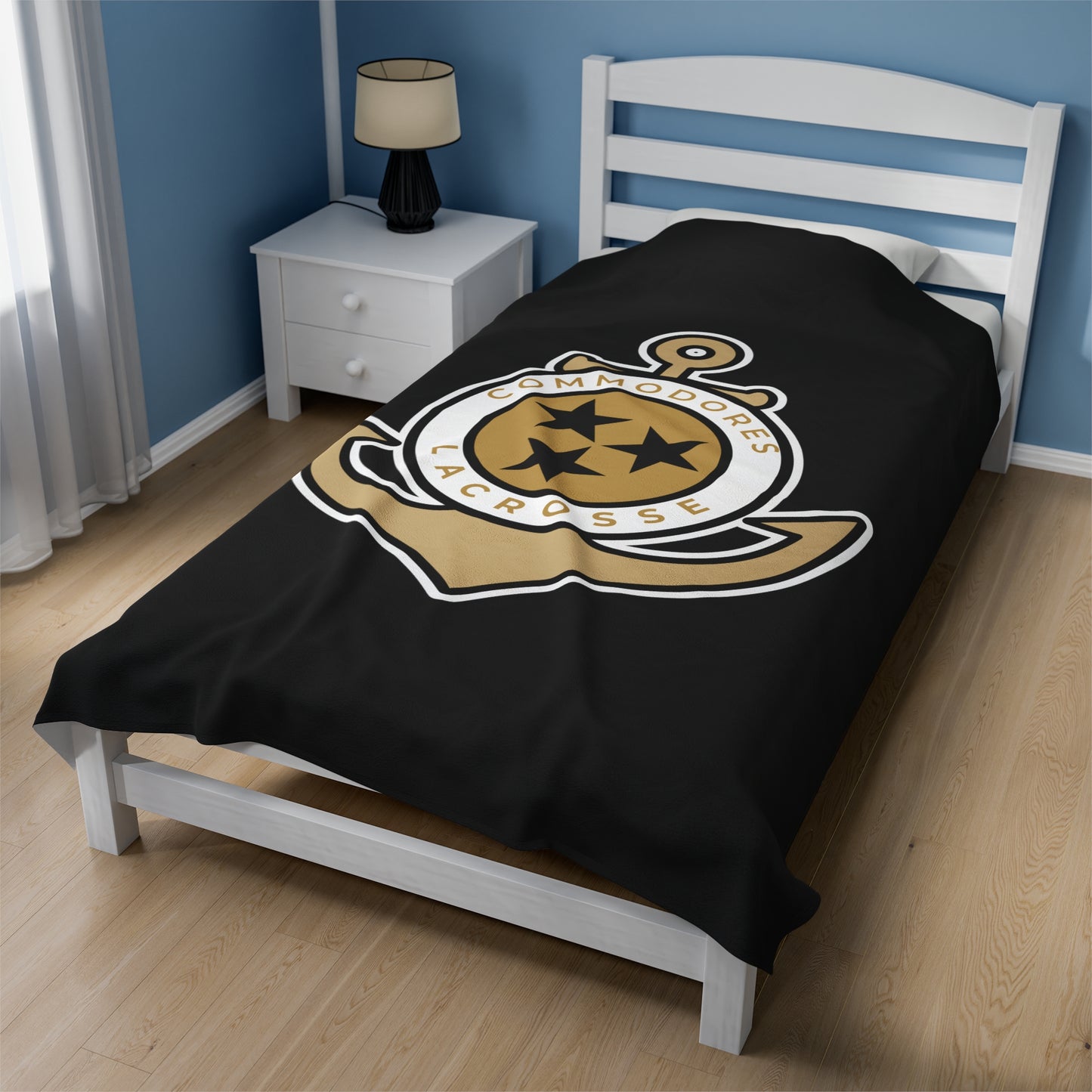 Commodores Lacrosse Club Velveteen Plush Blanket (60" x 80")