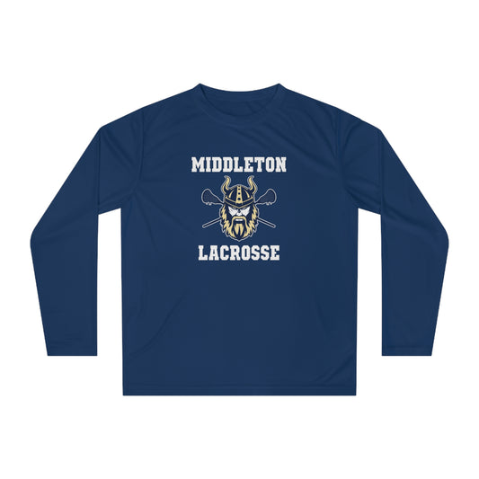Adult Middleton Vikings Lacrosse Team 365 Performance Long Sleeve Shirt