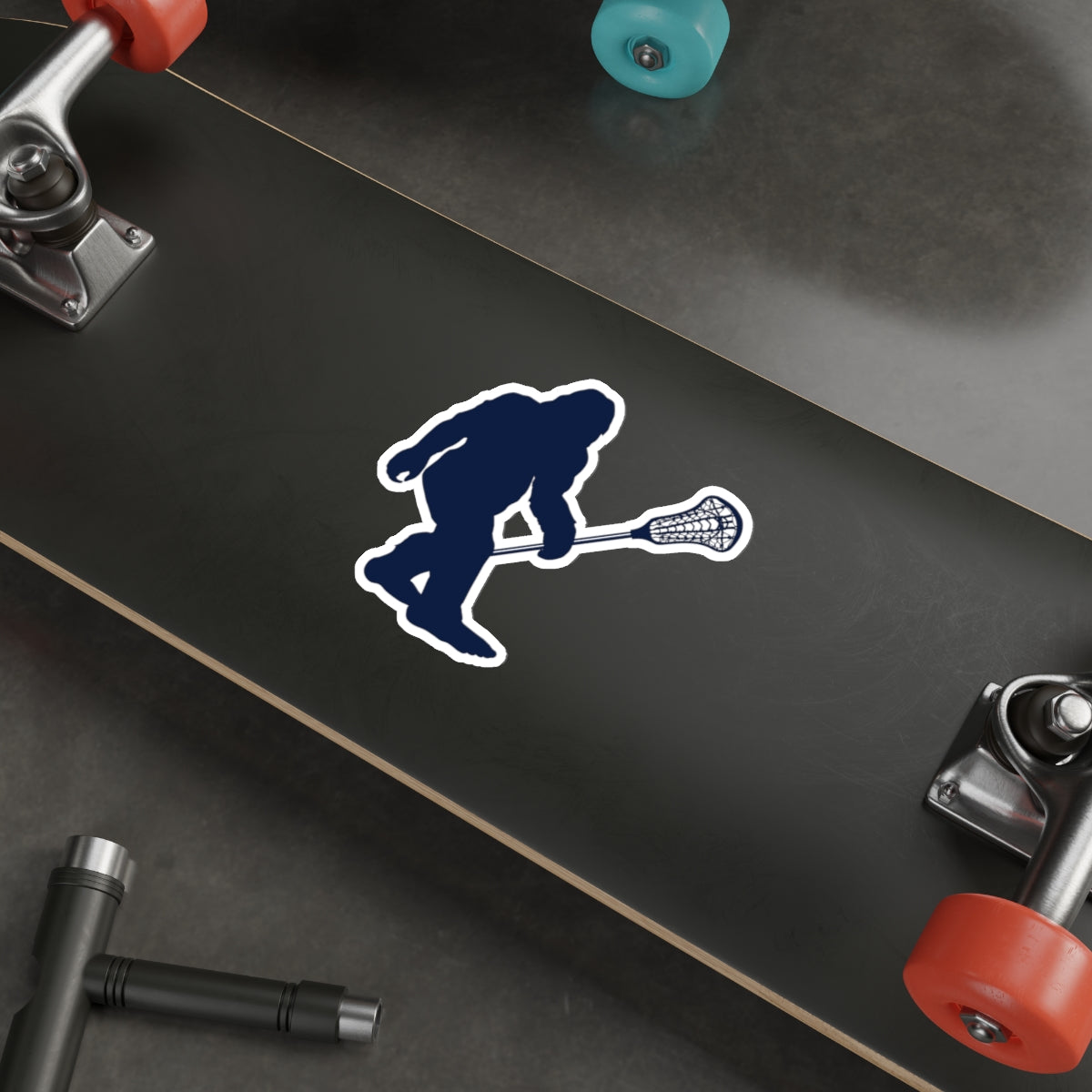 Sasquatch Lacrosse Die Cut Sticker