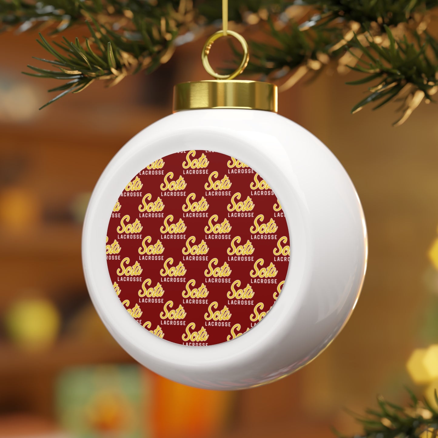 Minnesota Lacrosse Christmas Ball Ornament