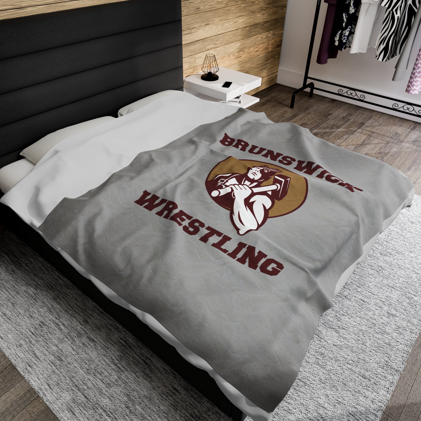 Brunswick Wrestling Velveteen Plush Blanket (60 x 80)