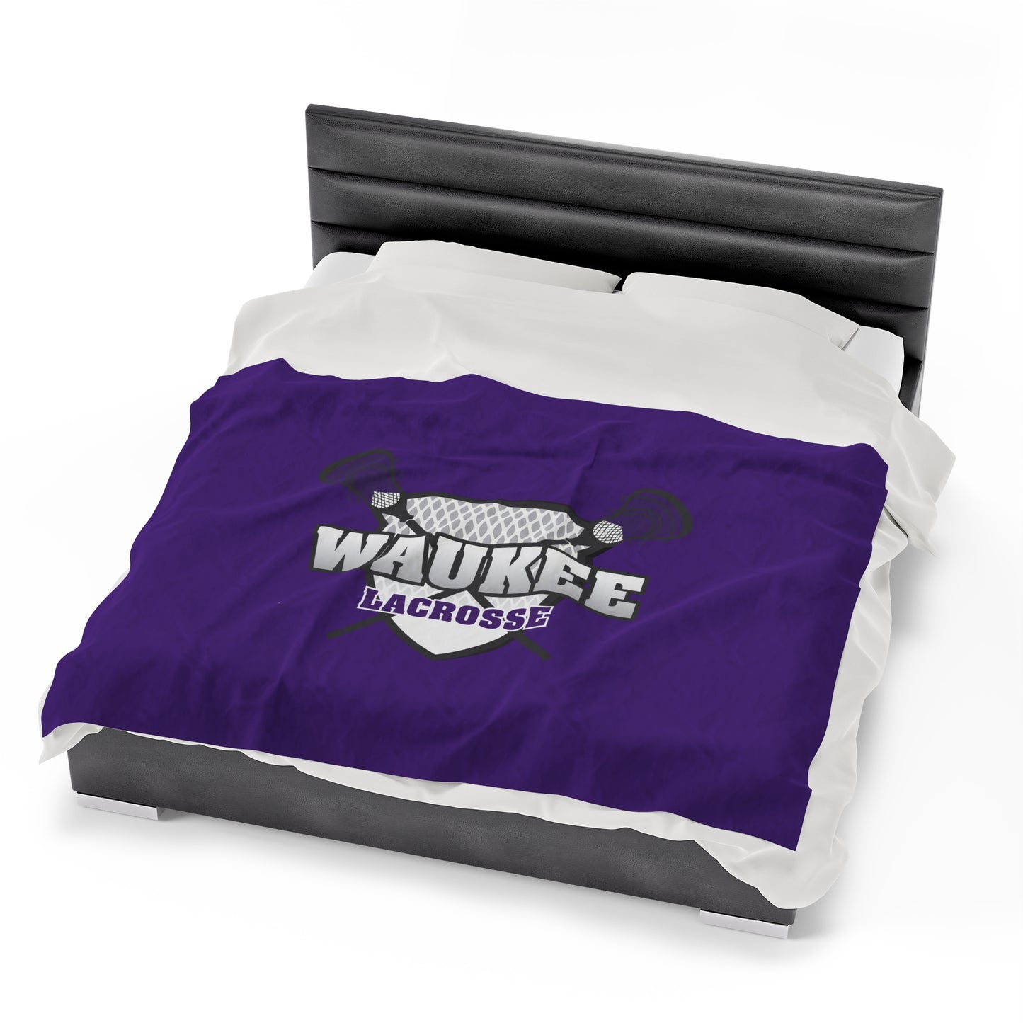 Waukee Lacrosse Velveteen Plush Blanket (60" x 80")