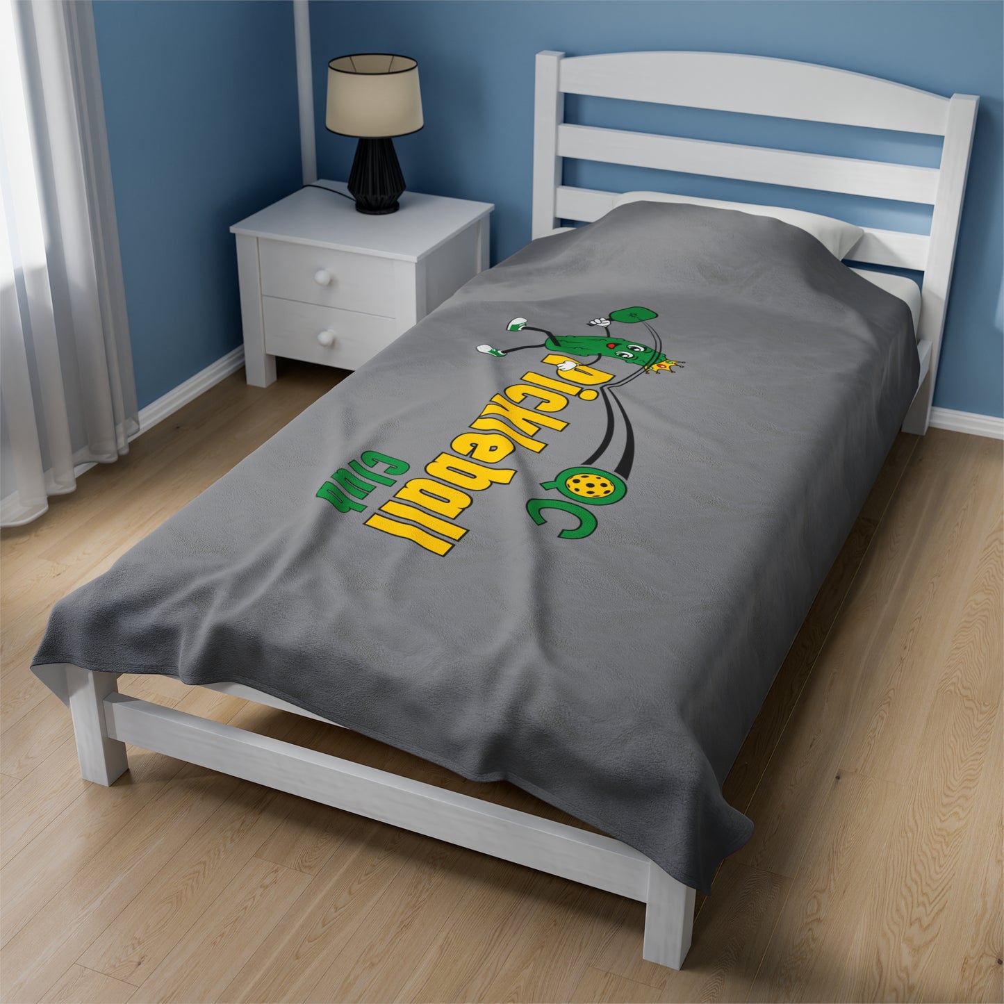 QC Pickleball Velveteen Plush Blanket (60" x 80")