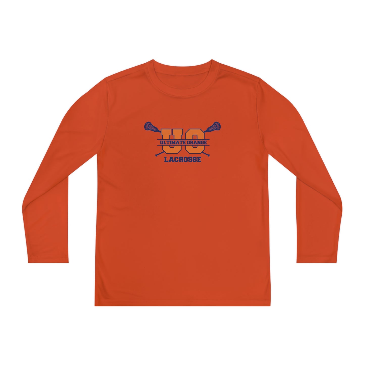 Youth Ultimate Orange Sport-Tek Performance Long Sleeve Shirt