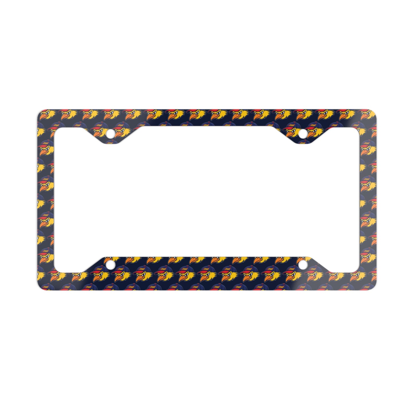 Mudhens Baseball Metal License Plate Frame
