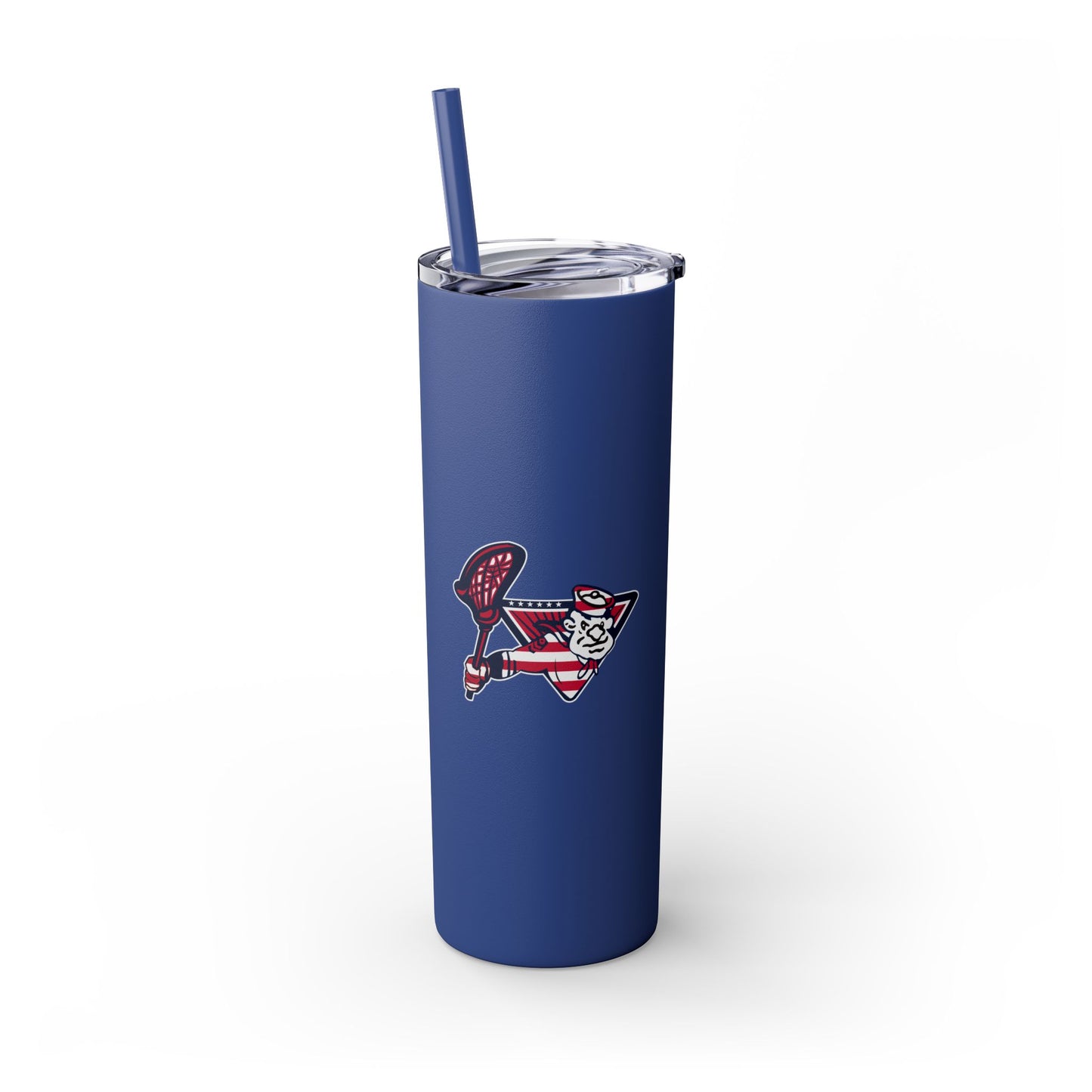 Sailors Lax Skinny Tumbler with Straw (20oz)