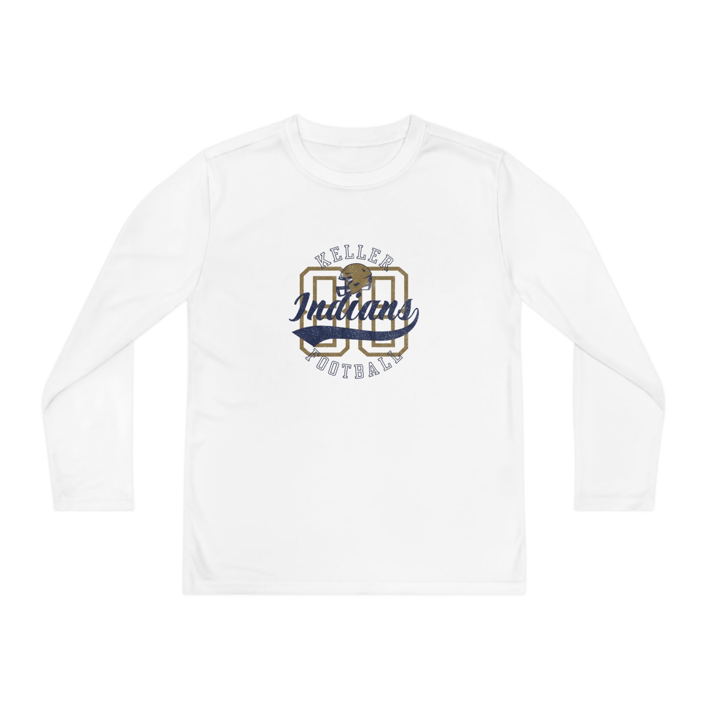 Youth Keller Football Sport-Tek Performance Long Sleeve Shirt