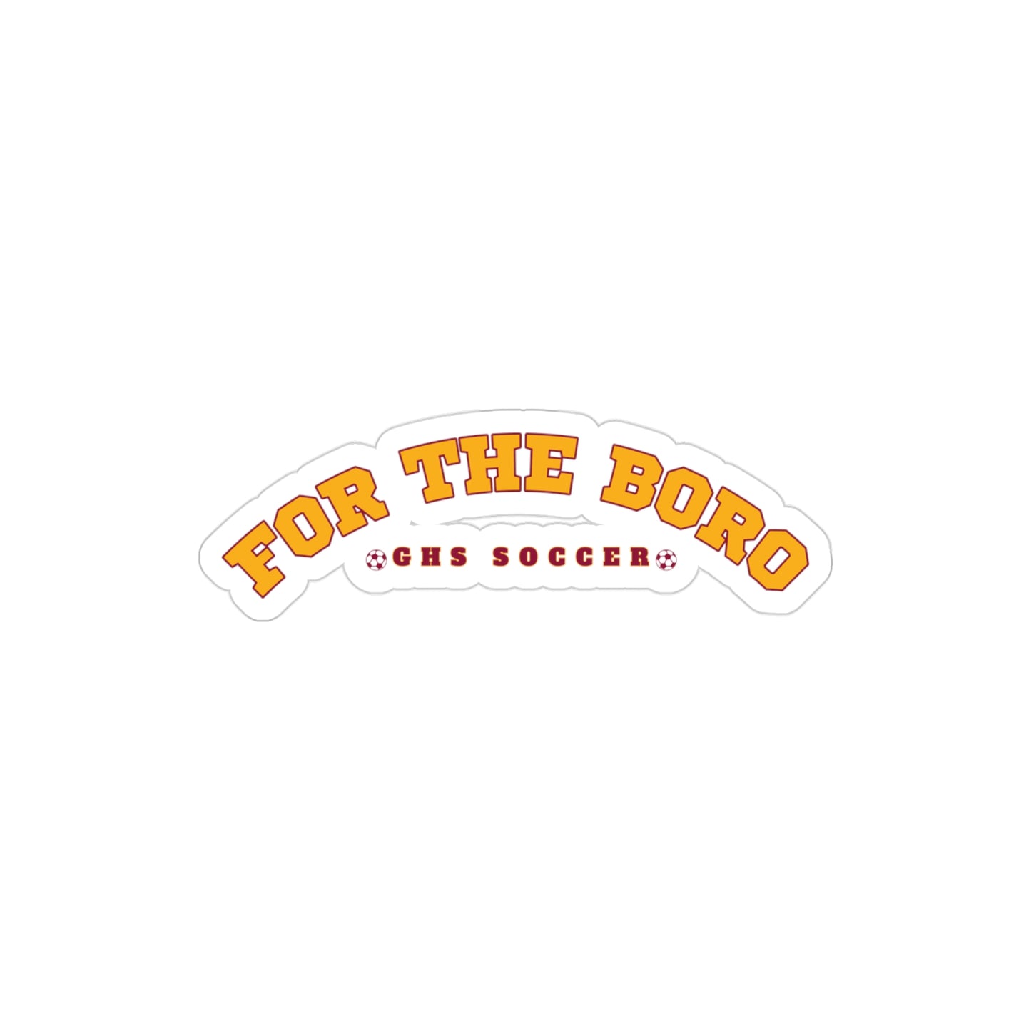 Glassboro Boys Soccer Transparent Die-Cut Outdoor Sticker