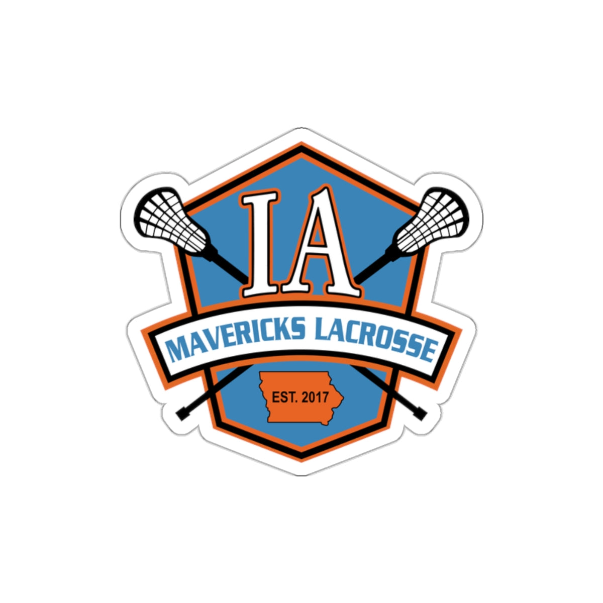 Iowa Mavericks Die Cut Stickers