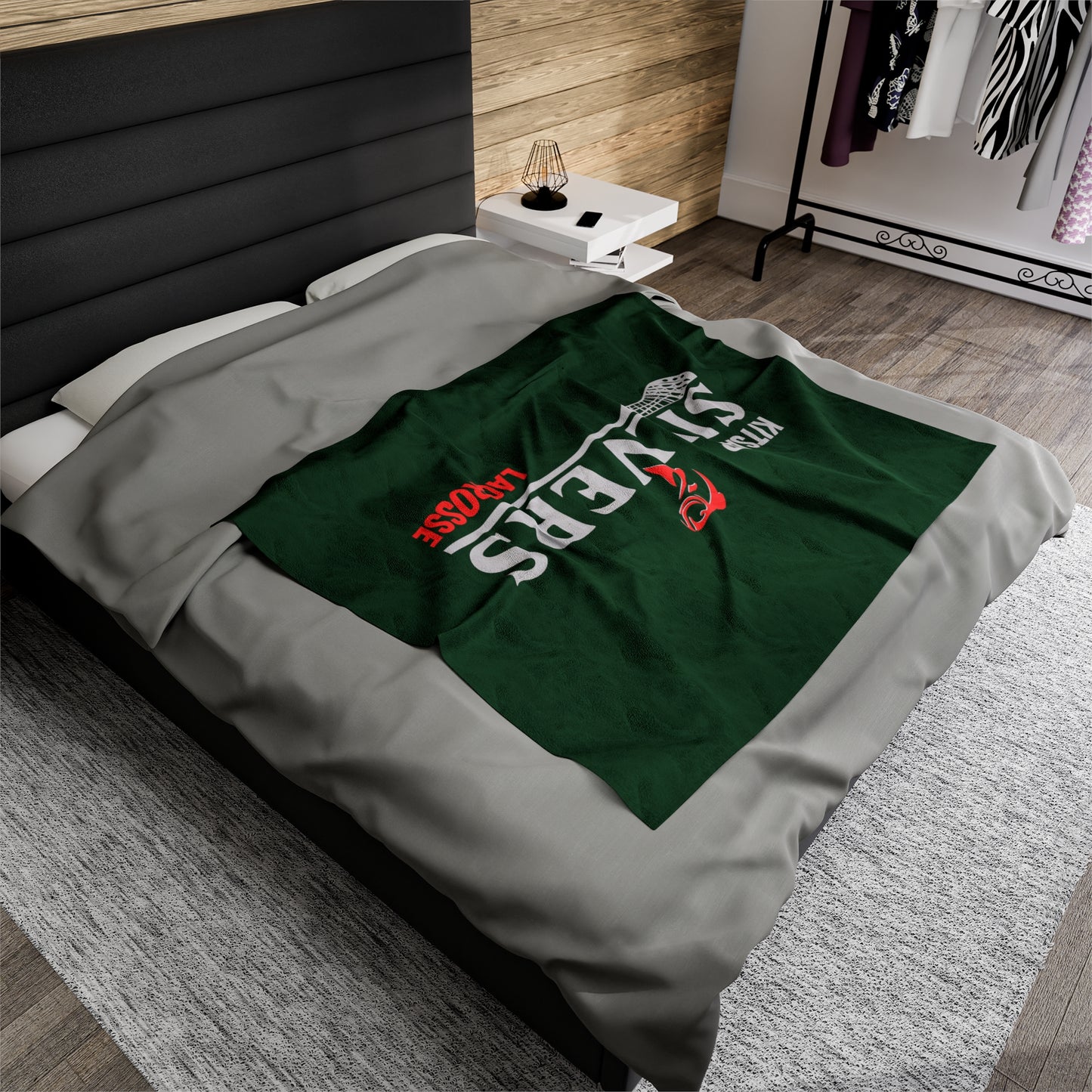 Kitsap Lacrosse Velveteen Plush Blanket