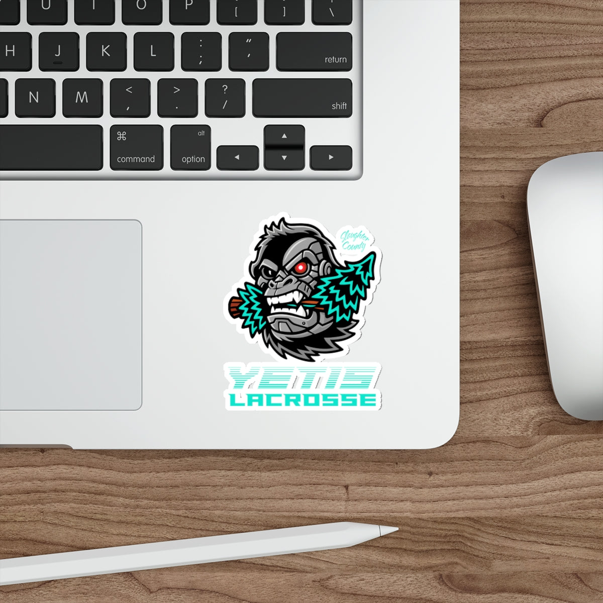 Slaughter County Yetis Lacrosse Die-Cut Sticker