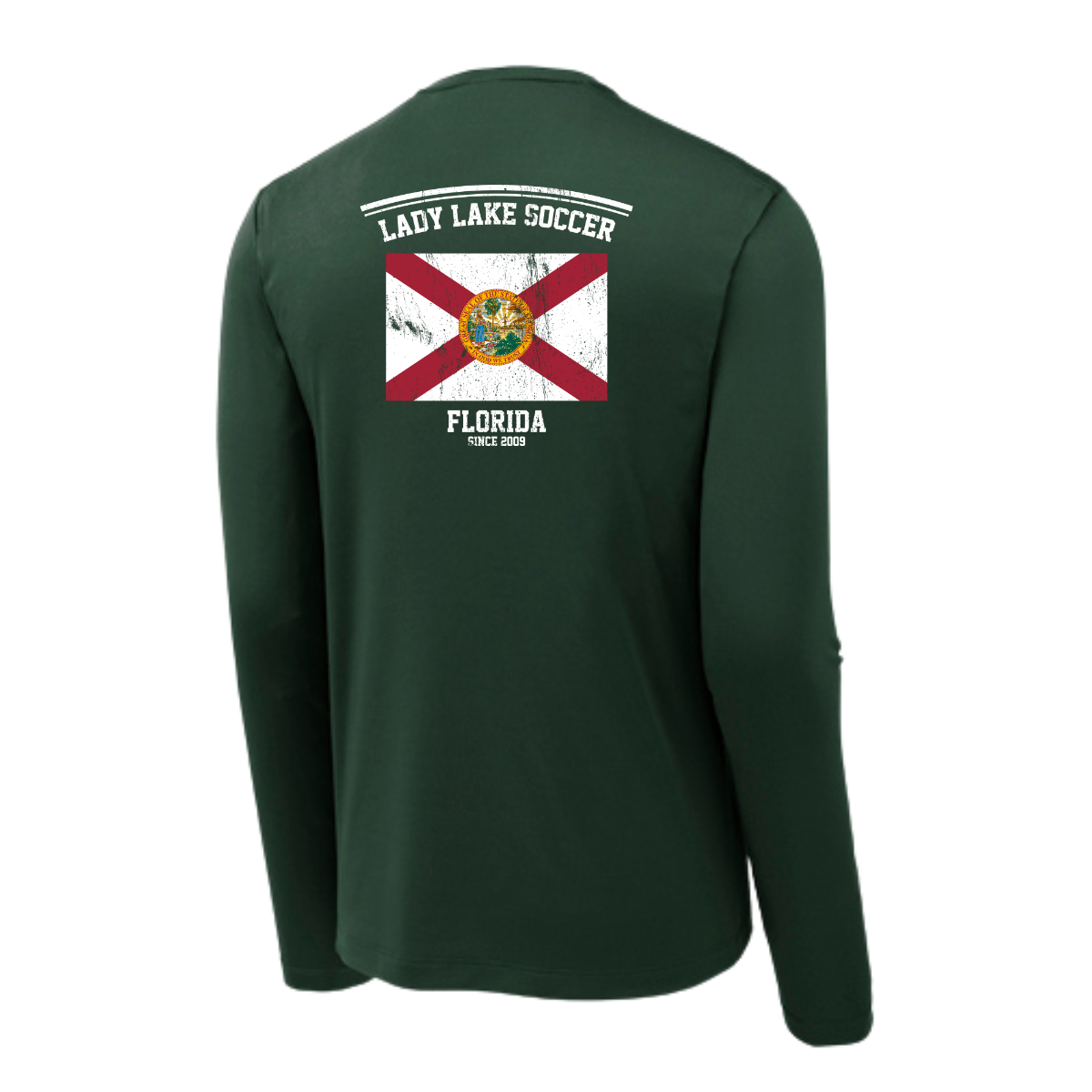 Adult Lady Lake Soccer Association Sport-Tek Posi UV Pro LS Tee